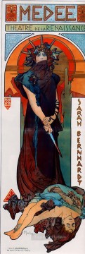  tinto Pintura - Medee 1898 Art Nouveau checo distinto Alphonse Mucha